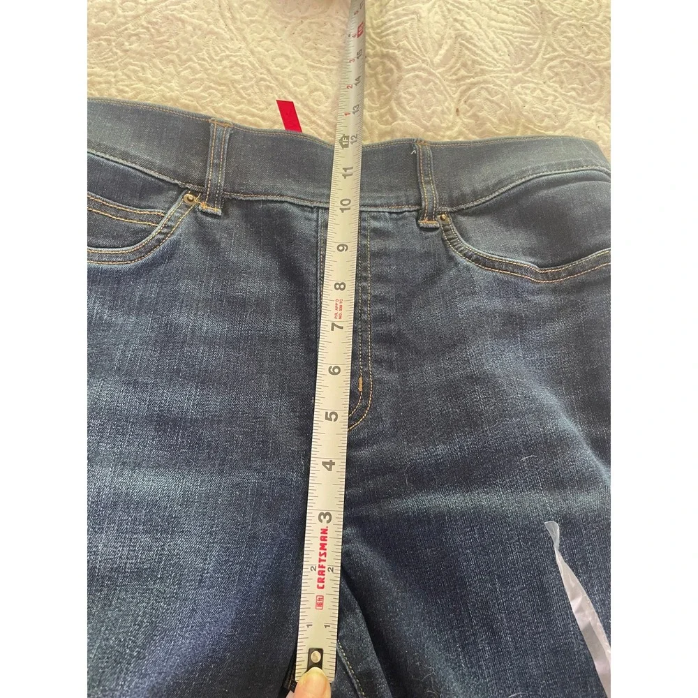 Spanx Jean-ish Ankle Skinny Jeans Dark Indigo Pull On Leggings Medium M